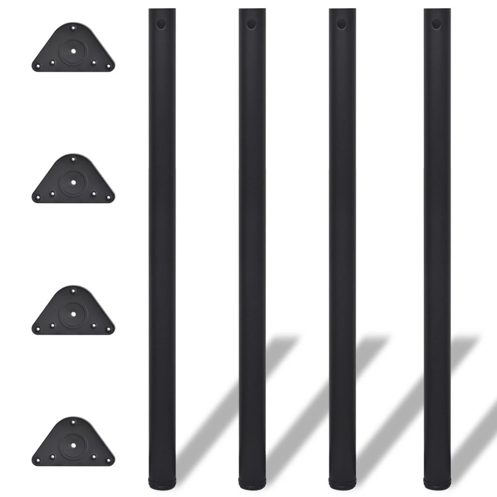4 Height Adjustable Table Legs Black 1100 mm- Table Legs - HomeShopIreland - Home Shop Ireland - Table Legs - 4 Height Adjustable Table Legs Black 1100 mm