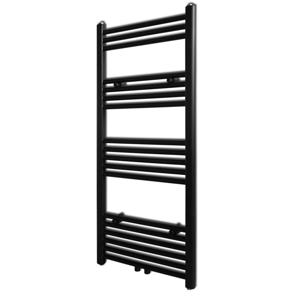 Black Bathroom Central Heating Towel Rail Radiator 500x1160mm- Heating Radiators - HomeShopIreland - Home Shop Ireland - Heating Radiators - Black Bathroom Central Heating Towel Rail Radiator 500x1160mm
