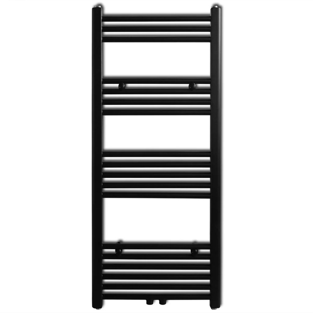 Black Bathroom Central Heating Towel Rail Radiator 500x1160mm- Heating Radiators - HomeShopIreland - Home Shop Ireland - Heating Radiators - Black Bathroom Central Heating Towel Rail Radiator 500x1160mm