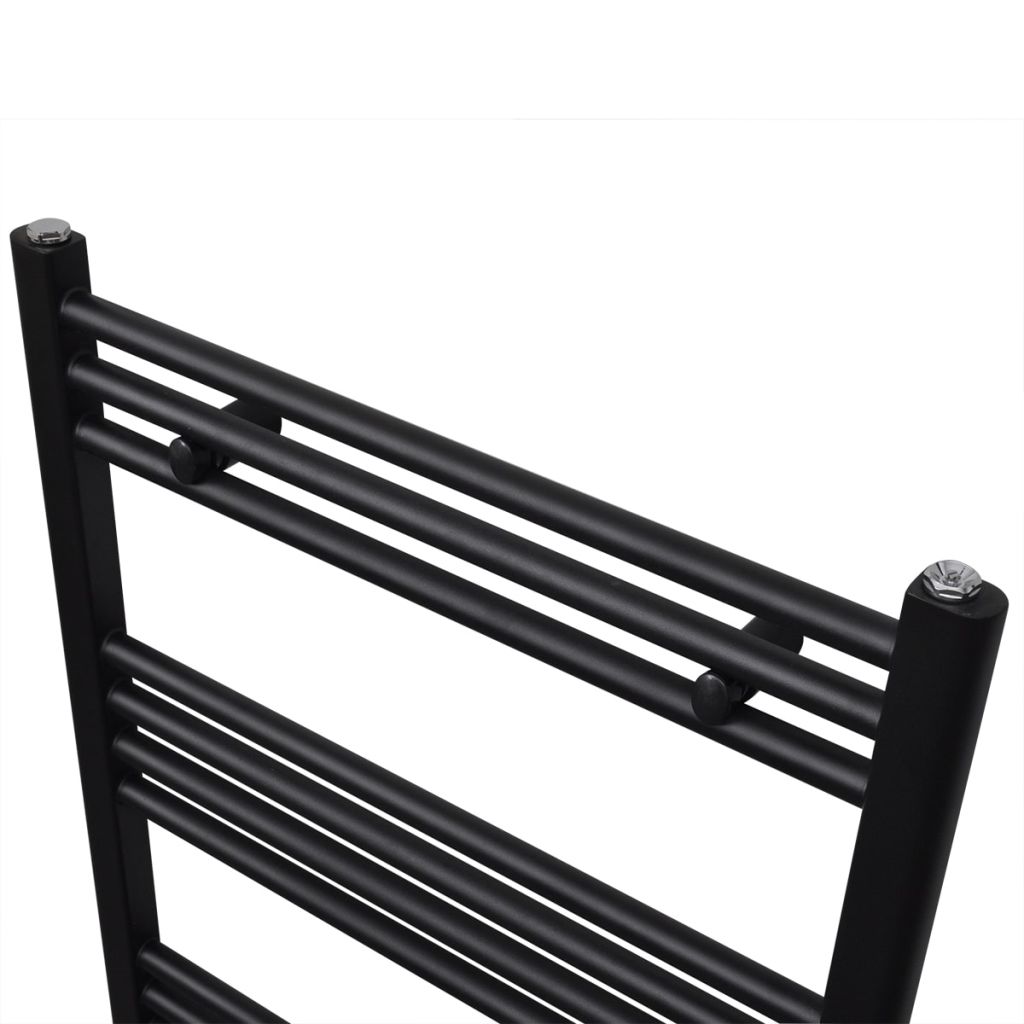 Black Bathroom Central Heating Towel Rail Radiator 500x1160mm- Heating Radiators - HomeShopIreland - Home Shop Ireland - Heating Radiators - Black Bathroom Central Heating Towel Rail Radiator 500x1160mm