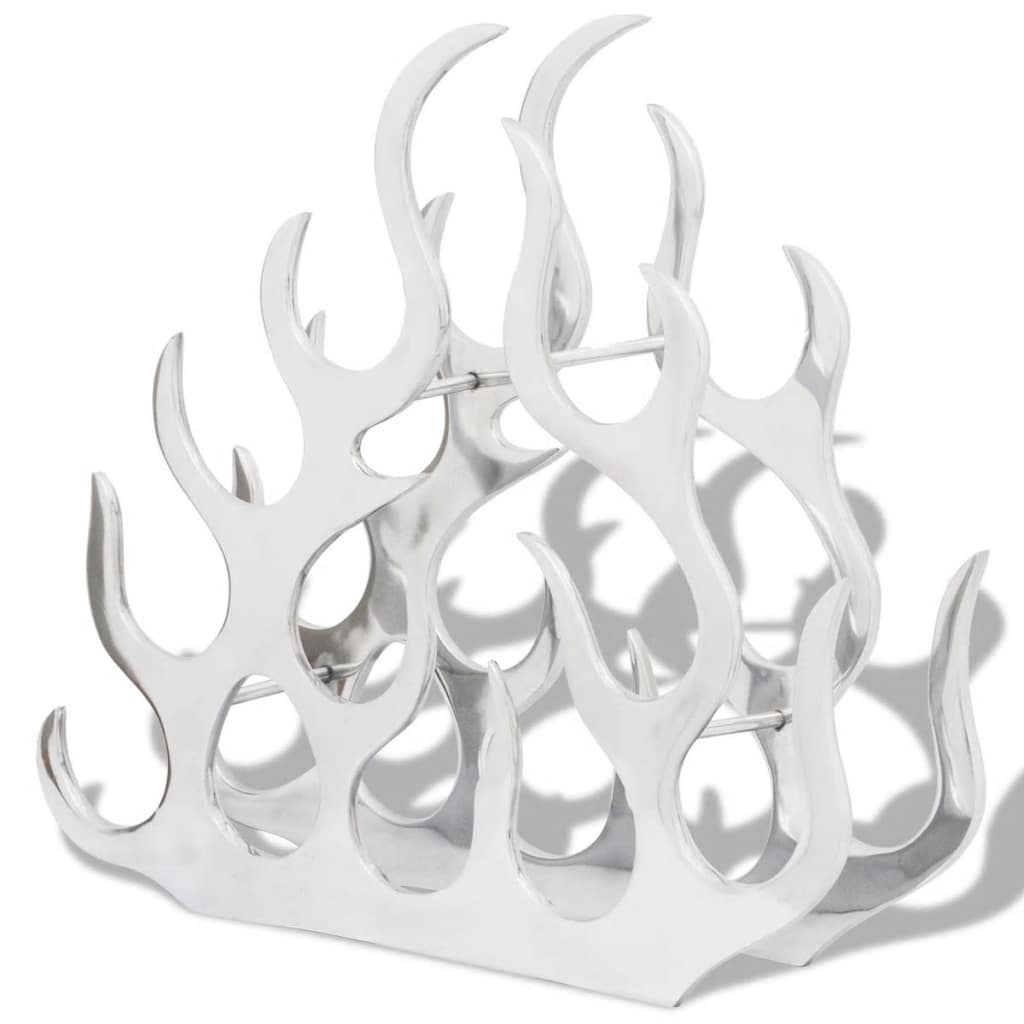 Wine Stand for 11 Bottles Silver Aluminium- Wine Racks - HomeShopIreland - Home Shop Ireland - Wine Racks - Wine Stand for 11 Bottles Silver Aluminium