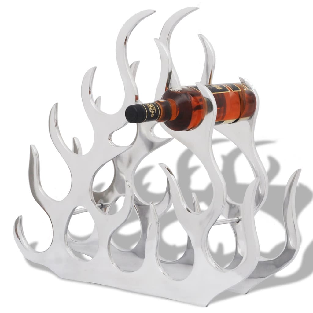 Wine Stand for 11 Bottles Silver Aluminium- Wine Racks - HomeShopIreland - Home Shop Ireland - Wine Racks - Wine Stand for 11 Bottles Silver Aluminium