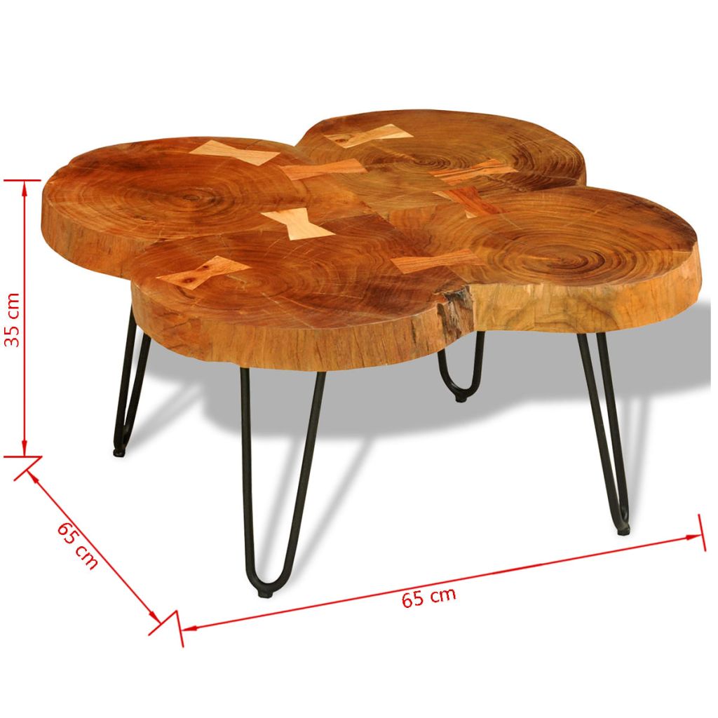 Coffee Table 35 cm 4 Trunks Solid Sheesham Wood- Coffee Tables - HomeShopIreland - Home Shop Ireland - Coffee Tables - Coffee Table 35 cm 4 Trunks Solid Sheesham Wood