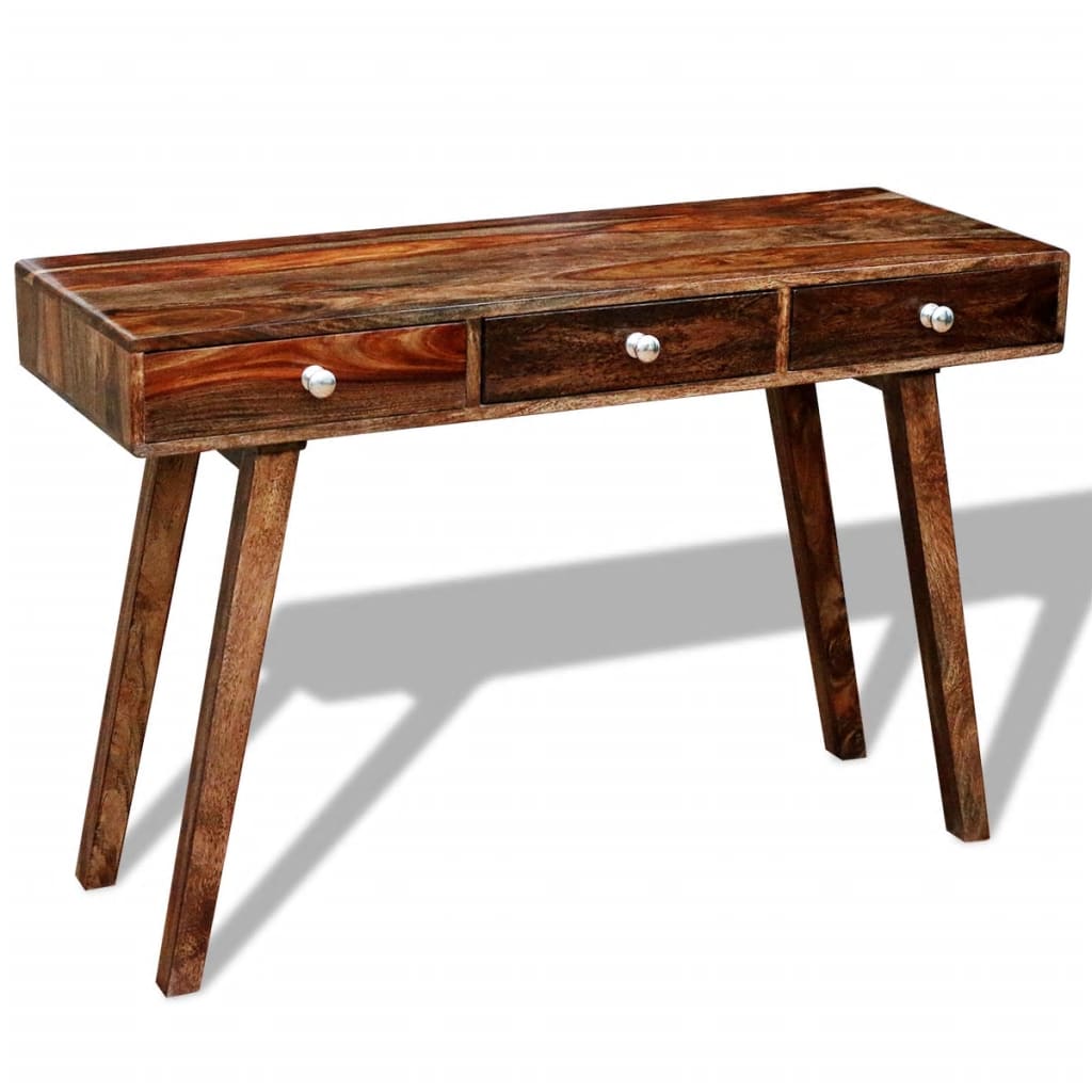 Console Table with 3 Drawers 76 cm Solid Sheesham Wood- End Tables - HomeShopIreland - Home Shop Ireland - End Tables - Console Table with 3 Drawers 76 cm Solid Sheesham Wood