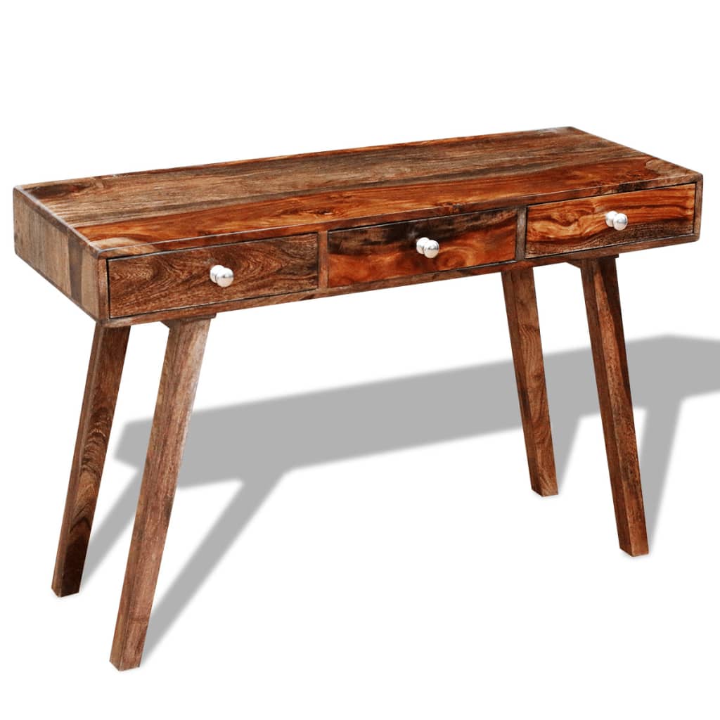 Console Table with 3 Drawers 76 cm Solid Sheesham Wood- End Tables - HomeShopIreland - Home Shop Ireland - End Tables - Console Table with 3 Drawers 76 cm Solid Sheesham Wood