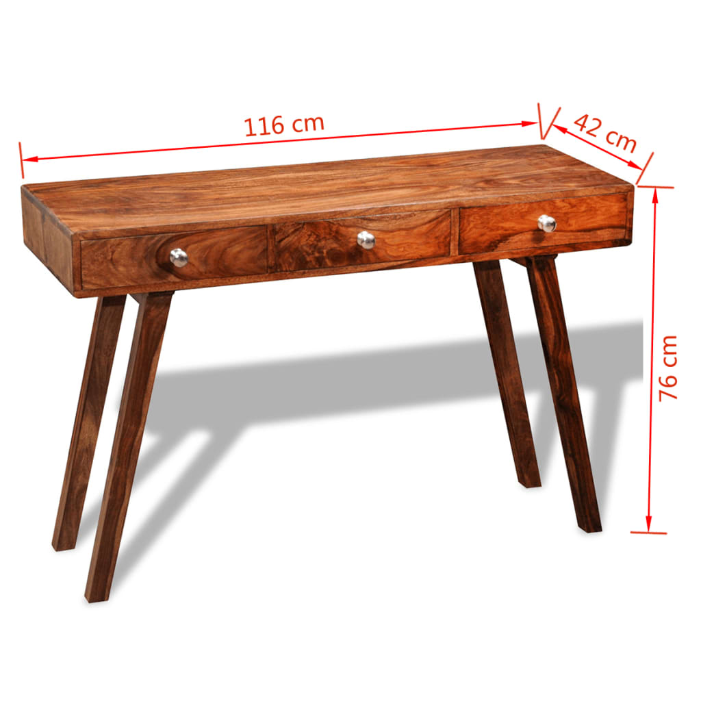 Console Table with 3 Drawers 76 cm Solid Sheesham Wood- End Tables - HomeShopIreland - Home Shop Ireland - End Tables - Console Table with 3 Drawers 76 cm Solid Sheesham Wood