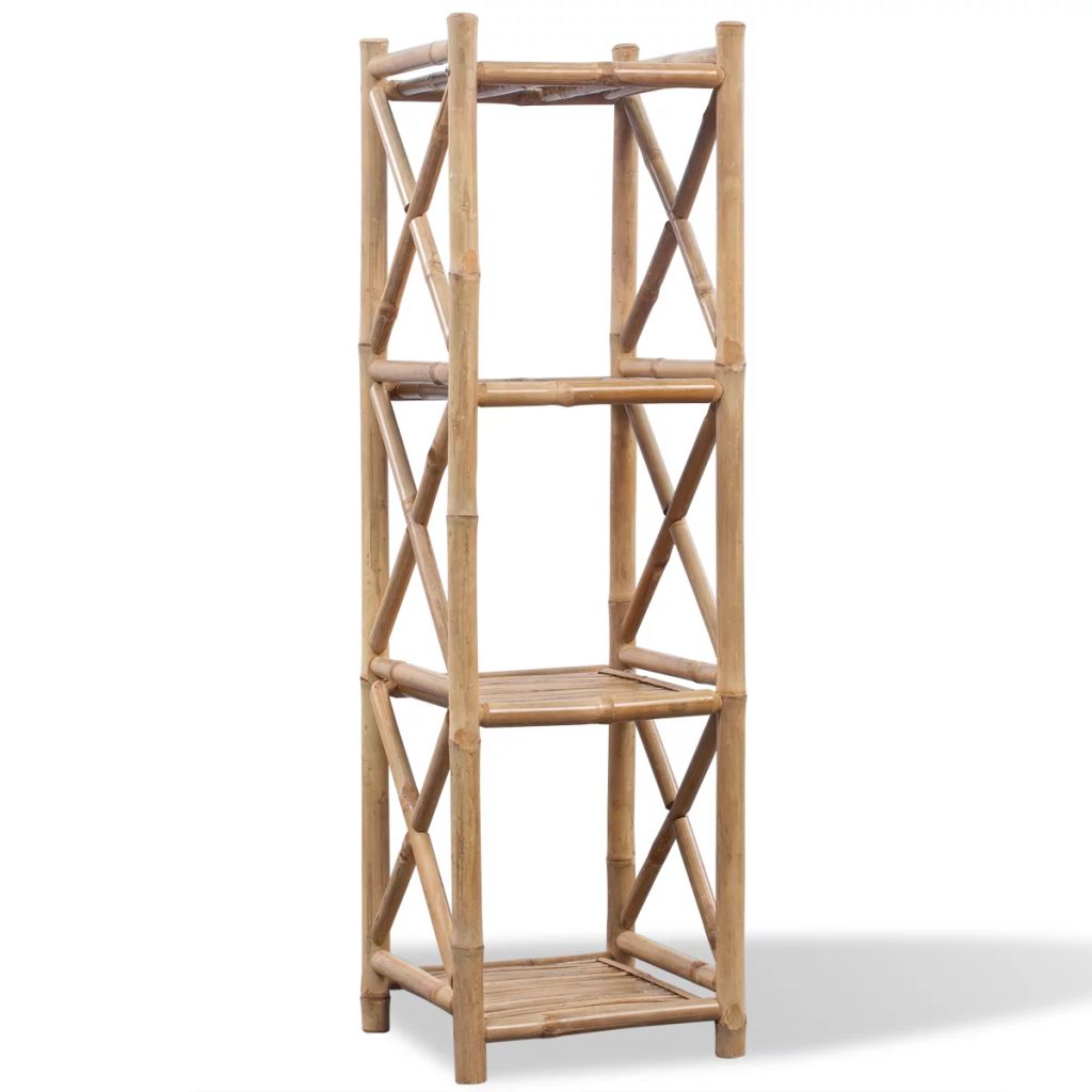 4-Tier Square Bamboo Shelf- Bookcases & Standing Shelves - HomeShopIreland - Home Shop Ireland - Bookcases & Standing Shelves - 4-Tier Square Bamboo Shelf