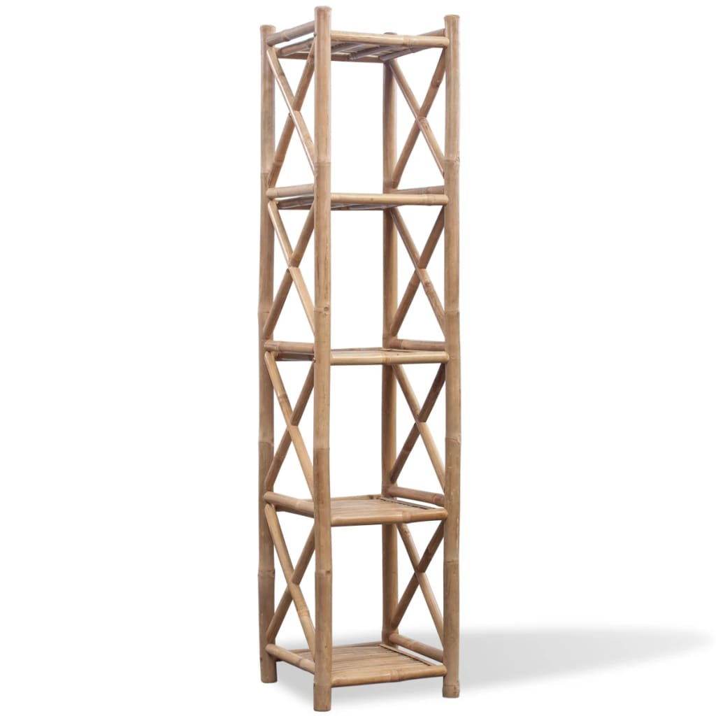 5-Tier Square Bamboo Shelf- Bookcases & Standing Shelves - HomeShopIreland - Home Shop Ireland - Bookcases & Standing Shelves - 5-Tier Square Bamboo Shelf