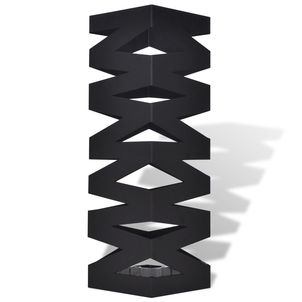 Black Square Umbrella Stand Storage Holder Walking Stick Steel 48.5 cm- Umbrella Stands & Racks - HomeShopIreland - Home Shop Ireland - Umbrella Stands & Racks - Black Square Umbrella Stand Storage Holder Walking Stick Steel 48.5 cm