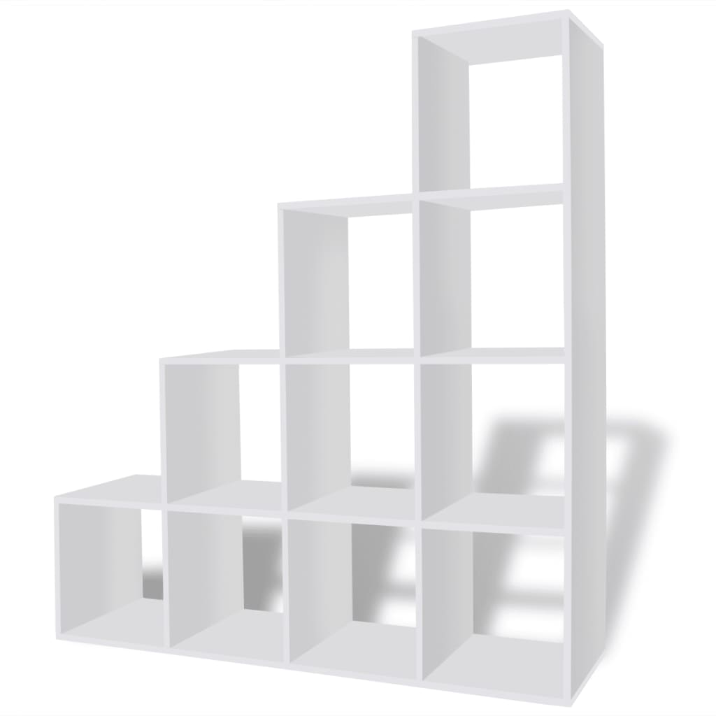 Staircase Bookcase/Display Shelf 142 cm White- Bookcases & Standing Shelves - HomeShopIreland - Home Shop Ireland - Bookcases & Standing Shelves - Staircase Bookcase/Display Shelf 142 cm White