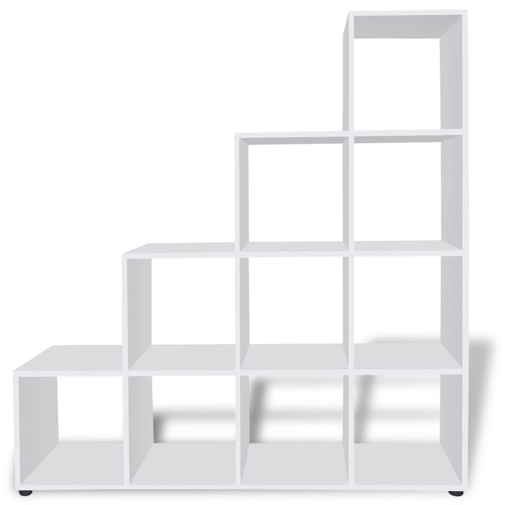 Staircase Bookcase/Display Shelf 142 cm White- Bookcases & Standing Shelves - HomeShopIreland - Home Shop Ireland - Bookcases & Standing Shelves - Staircase Bookcase/Display Shelf 142 cm White