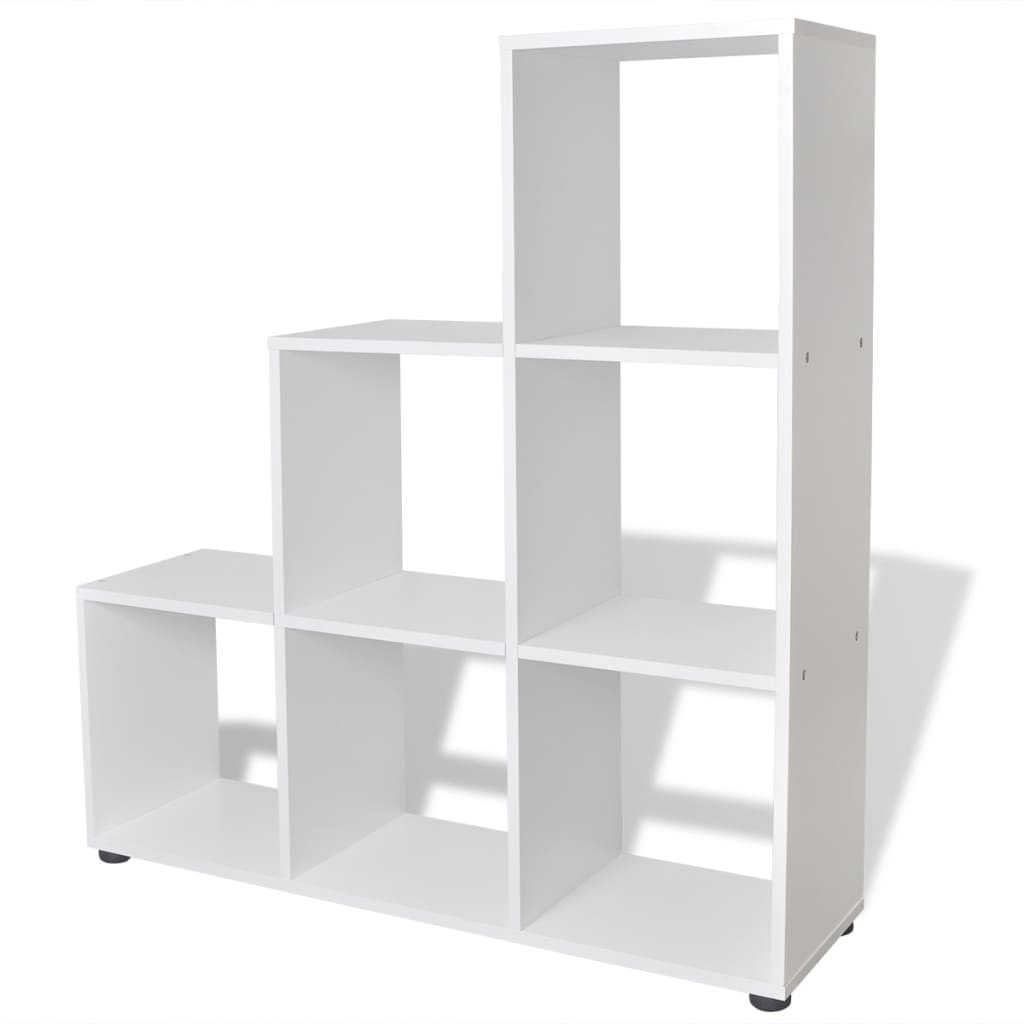Staircase Bookcase/Display Shelf 107 cm White- Bookcases & Standing Shelves - HomeShopIreland - Home Shop Ireland - Bookcases & Standing Shelves - Staircase Bookcase/Display Shelf 107 cm White