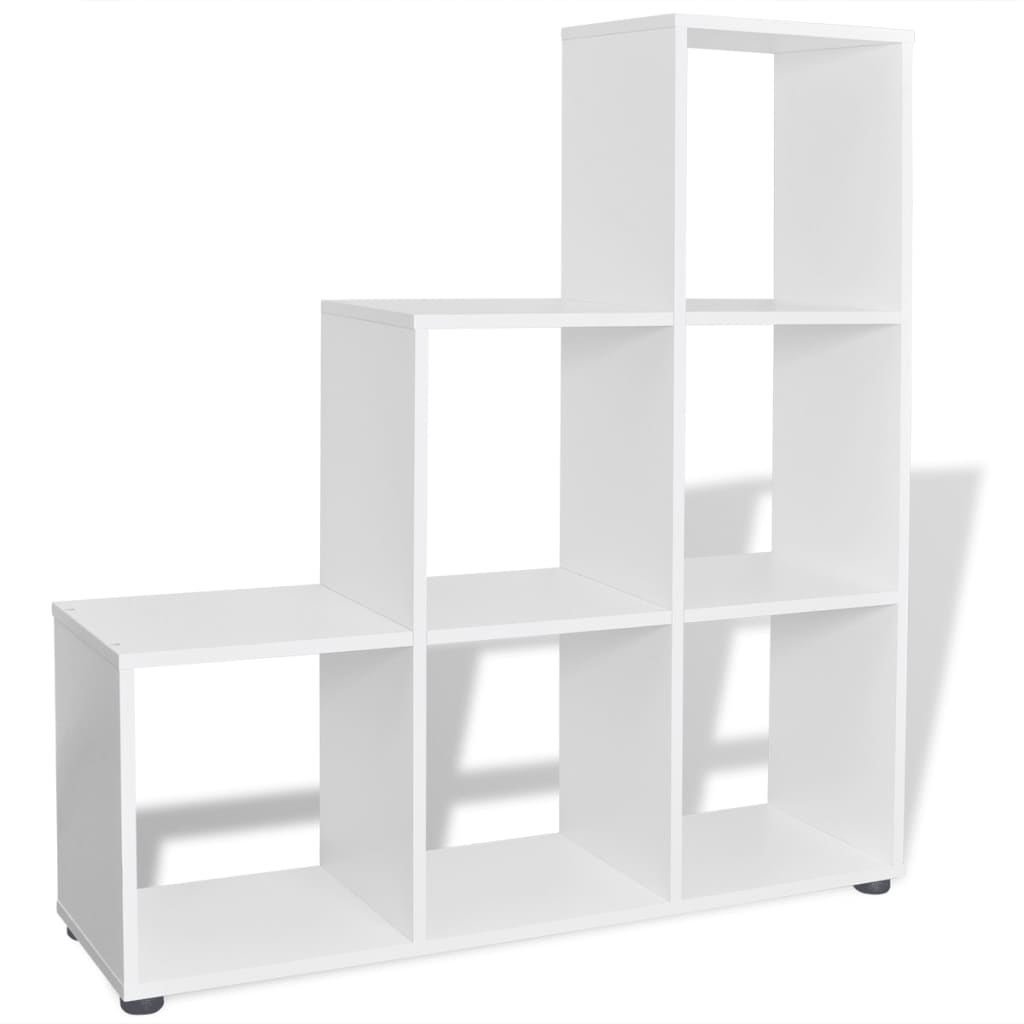 Staircase Bookcase/Display Shelf 107 cm White- Bookcases & Standing Shelves - HomeShopIreland - Home Shop Ireland - Bookcases & Standing Shelves - Staircase Bookcase/Display Shelf 107 cm White