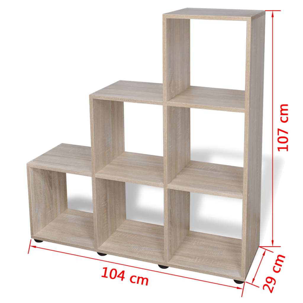Staircase Bookcase/Display Shelf 107 cm Oak- Bookcases & Standing Shelves - HomeShopIreland - Home Shop Ireland - Bookcases & Standing Shelves - Staircase Bookcase/Display Shelf 107 cm Oak