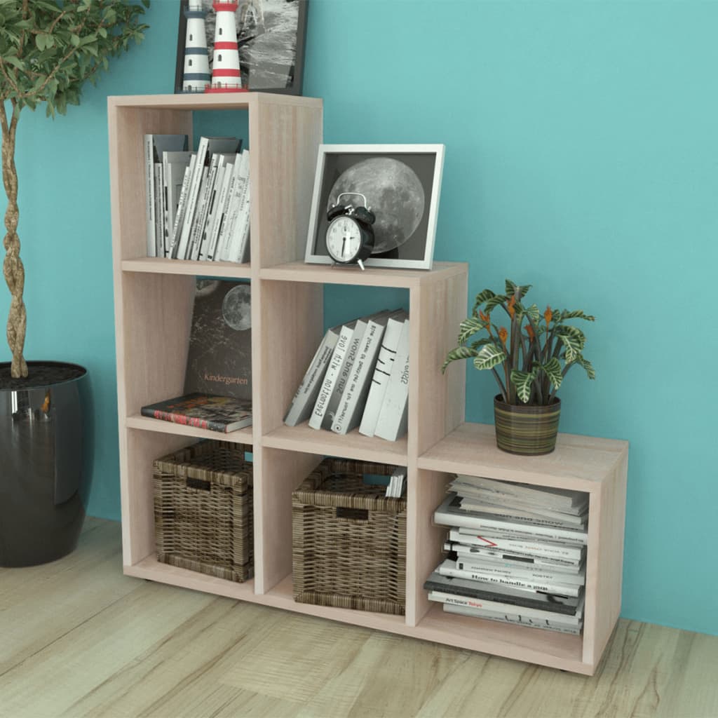 Staircase Bookcase/Display Shelf 107 cm Oak- Bookcases & Standing Shelves - HomeShopIreland - Home Shop Ireland - Bookcases & Standing Shelves - Staircase Bookcase/Display Shelf 107 cm Oak