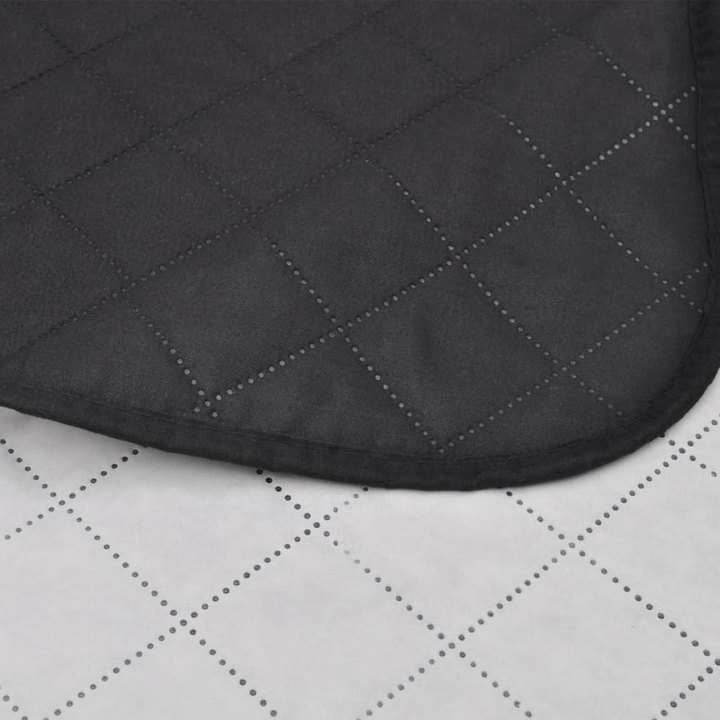Double-sided Quilted Bedspread Black/White 230 x 260 cm- Quilts & Duvets - HomeShopIreland - Home Shop Ireland - Quilts & Duvets - Double-sided Quilted Bedspread Black/White 230 x 260 cm
