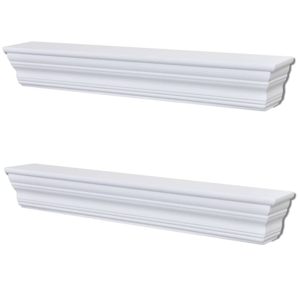 Wall Shelves Aaliyah 2 pcs White- Wall Shelves & Ledges - HomeShopIreland - Home Shop Ireland - Wall Shelves & Ledges - Wall Shelves Aaliyah 2 pcs White