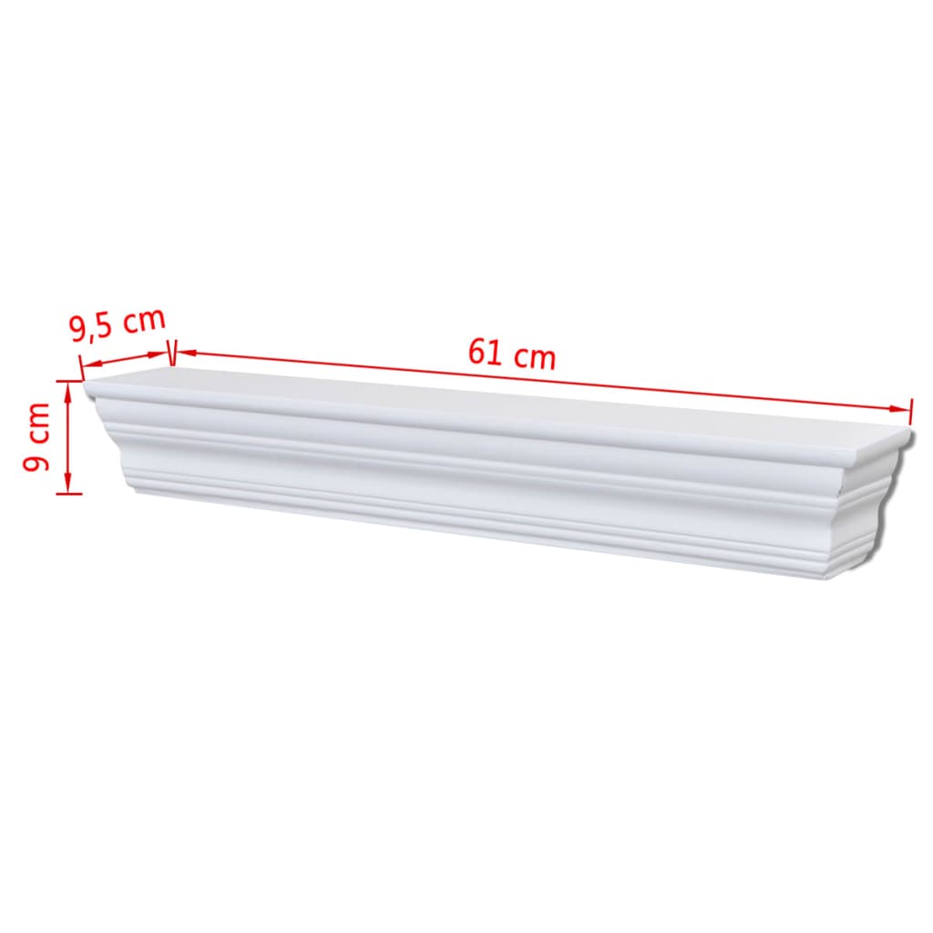Wall Shelves Aaliyah 2 pcs White- Wall Shelves & Ledges - HomeShopIreland - Home Shop Ireland - Wall Shelves & Ledges - Wall Shelves Aaliyah 2 pcs White