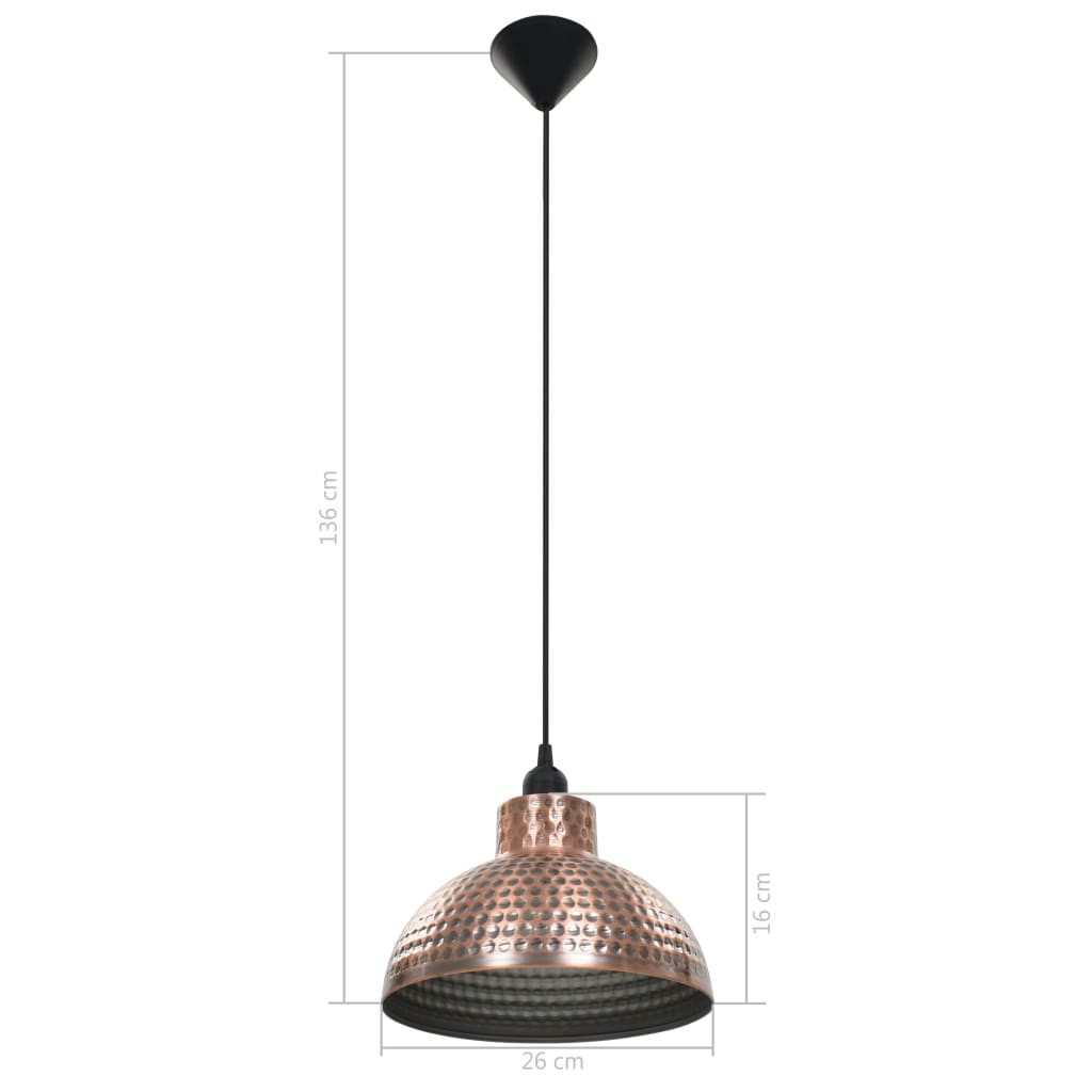 Ceiling Lamps 2 pcs Semi-spherical Copper Colour- Lamps - HomeShopIreland - Home Shop Ireland - Lamps - Ceiling Lamps 2 pcs Semi-spherical Copper Colour