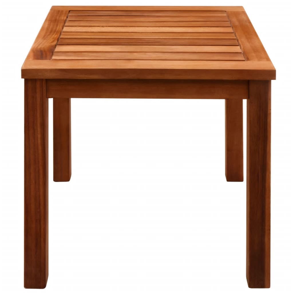 Sun Lounger with Table Solid Acacia Wood and Textilene- Sunloungers - HomeShopIreland - Home Shop Ireland - Sunloungers - Sun Lounger with Table Solid Acacia Wood and Textilene