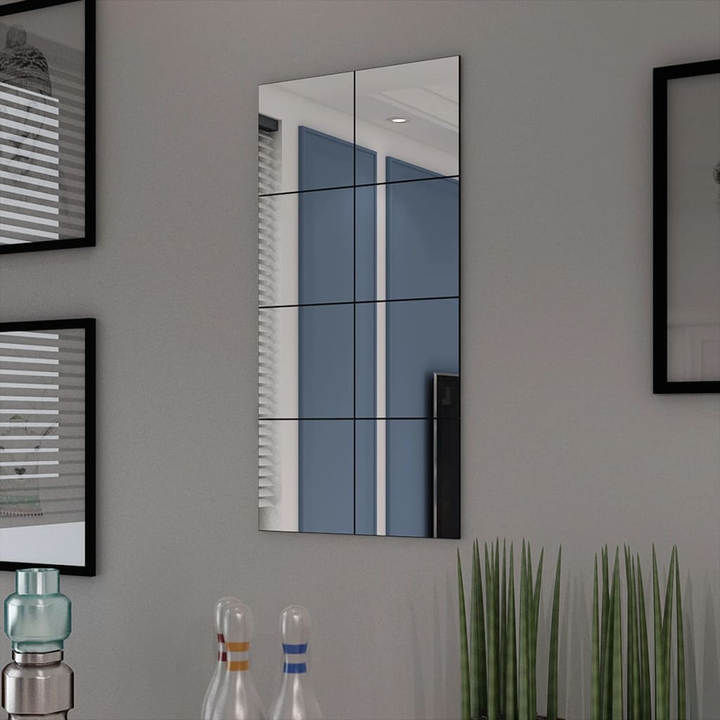 Frameless Mirror Tiles Glass 8 pcs 20.5 cm- Mirrors - HomeShopIreland - Home Shop Ireland - Mirrors - Frameless Mirror Tiles Glass 8 pcs 20.5 cm