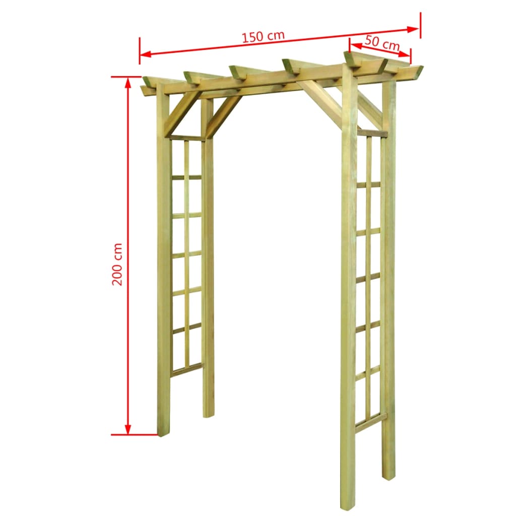 Arbour / Rose Arch 150x50x200 cm Impregnated Wood- Garden Arches, Trellises, Arbours & Pergolas - HomeShopIreland - Home Shop Ireland - Garden Arches, Trellises, Arbours & Pergolas - Arbour / Rose Arch 150x50x200 cm Impregnated Wood