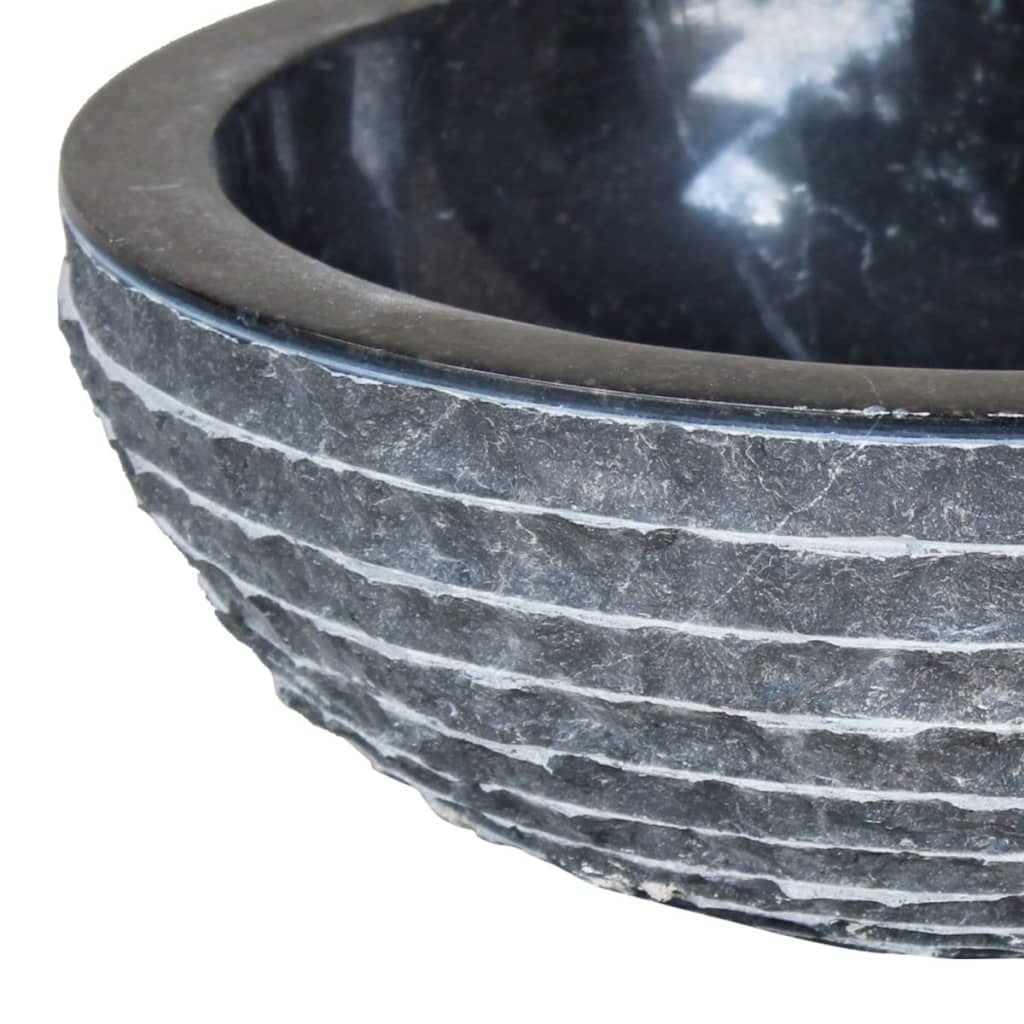 Basin Marble 40 cm Black- Bathroom Basins - HomeShopIreland - Home Shop Ireland - Bathroom Basins - Basin Marble 40 cm Black
