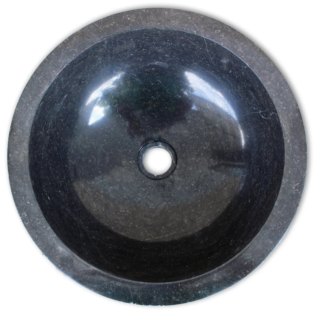 Basin Marble 40 cm Black- Bathroom Basins - HomeShopIreland - Home Shop Ireland - Bathroom Basins - Basin Marble 40 cm Black