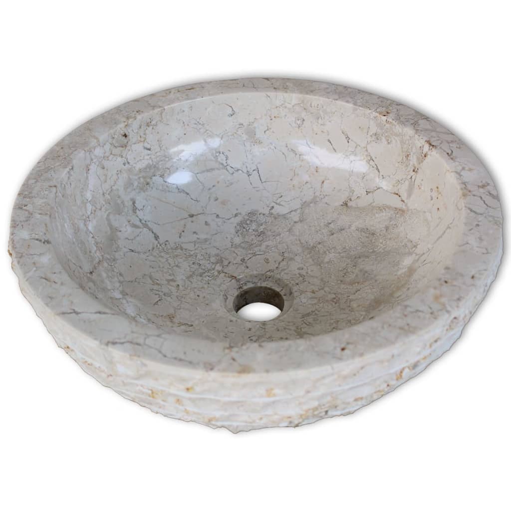 Basin Marble 40 cm Cream- Bathroom Basins - HomeShopIreland - Home Shop Ireland - Bathroom Basins - Basin Marble 40 cm Cream