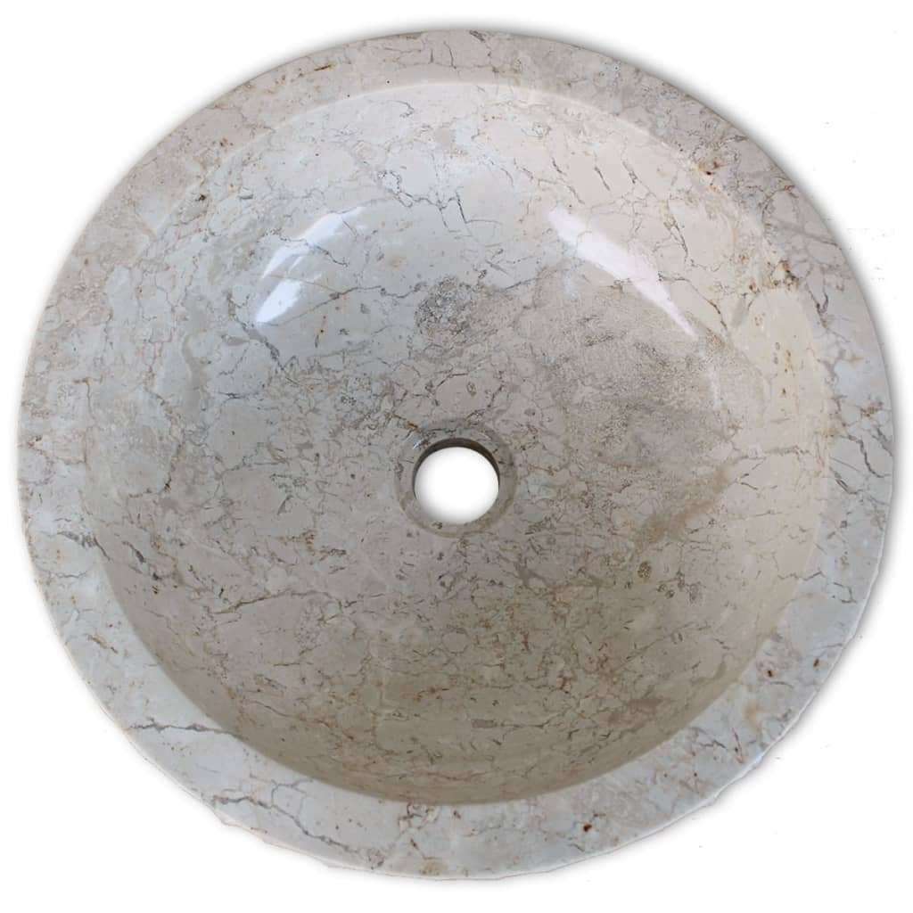 Basin Marble 40 cm Cream- Bathroom Basins - HomeShopIreland - Home Shop Ireland - Bathroom Basins - Basin Marble 40 cm Cream