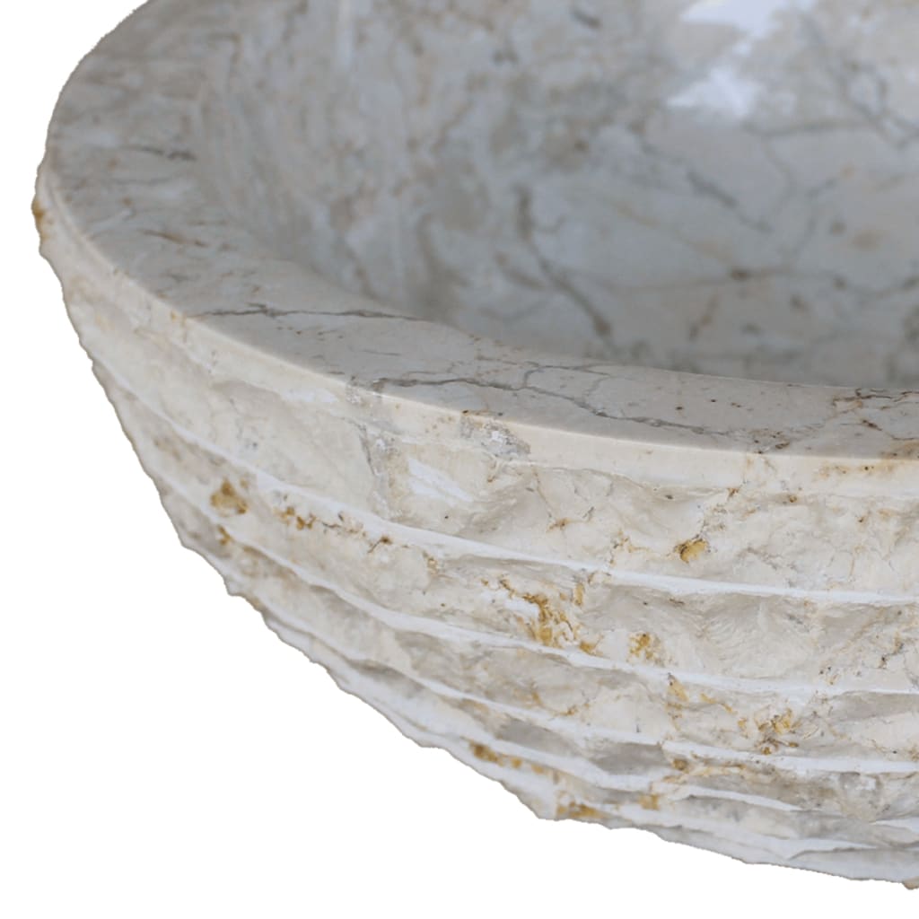 Basin Marble 40 cm Cream- Bathroom Basins - HomeShopIreland - Home Shop Ireland - Bathroom Basins - Basin Marble 40 cm Cream