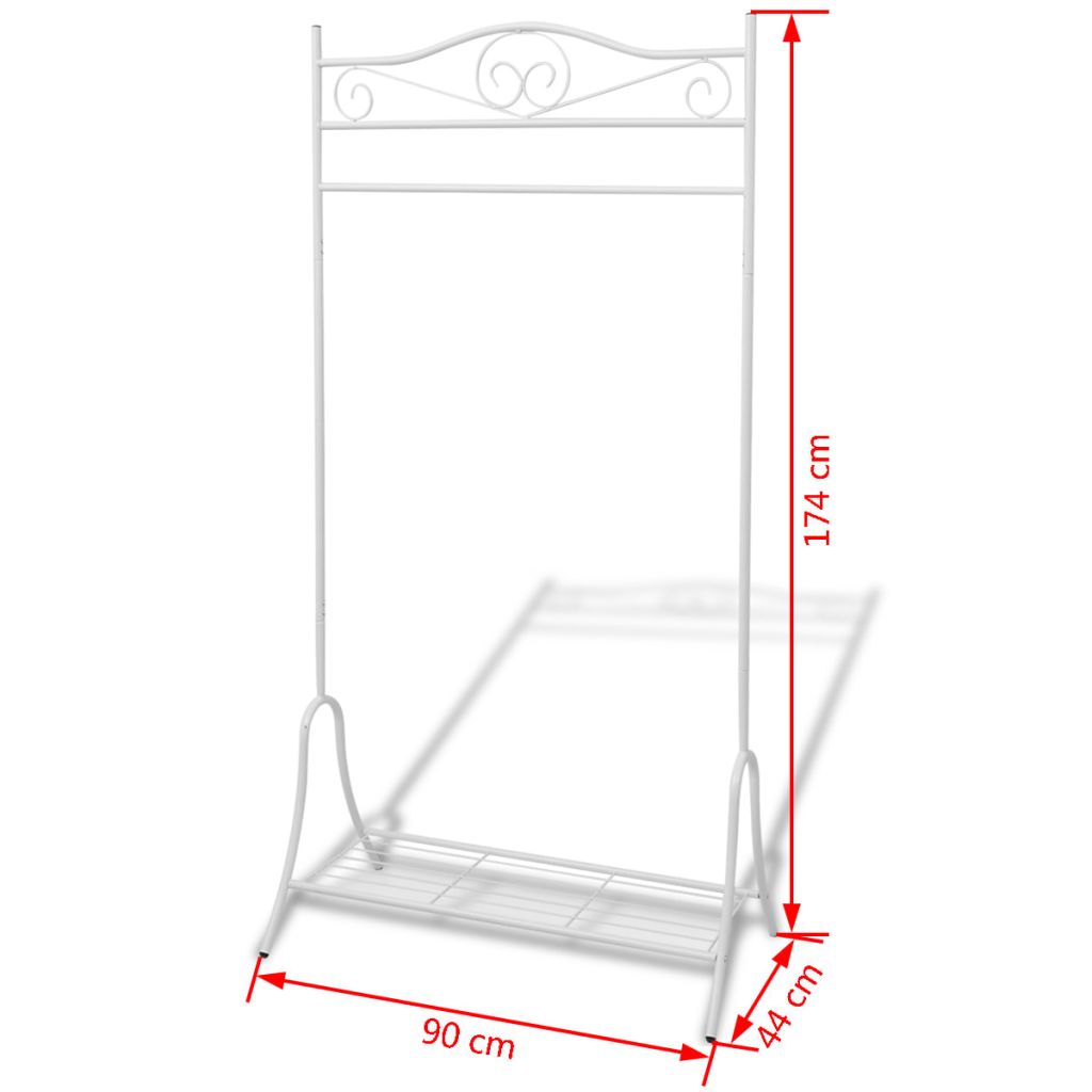 Clothing Rack White Steel- Closet Organisers & Garment Racks - HomeShopIreland - Home Shop Ireland - Closet Organisers & Garment Racks - Clothing Rack White Steel