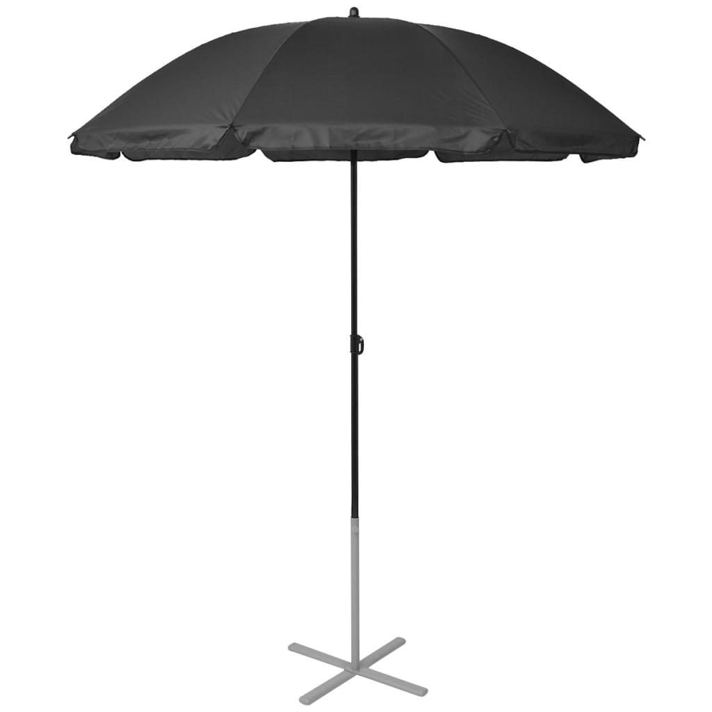Sun Loungers with Umbrella Aluminium Black- Sunloungers - HomeShopIreland - Home Shop Ireland - Sunloungers - Sun Loungers with Umbrella Aluminium Black