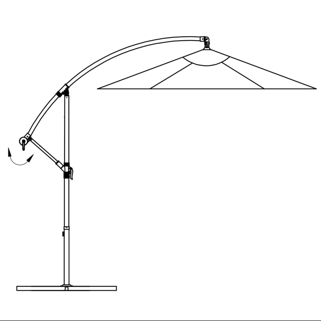 Cantilever Umbrella 3.5 m Blue- Outdoor Umbrellas & Sunshades - HomeShopIreland - Home Shop Ireland - Outdoor Umbrellas & Sunshades - Cantilever Umbrella 3.5 m Blue