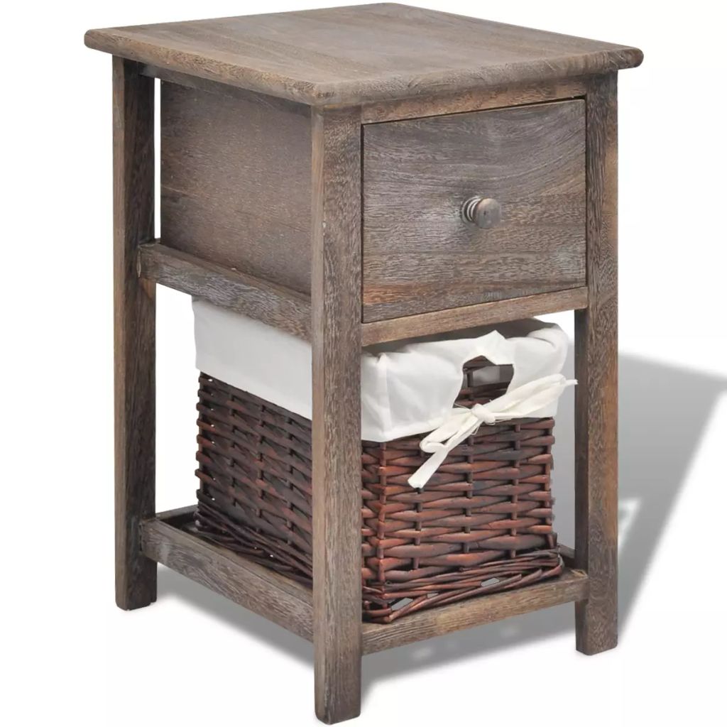 Bedside Cabinet Wood Brown- Bedside Tables - HomeShopIreland - Home Shop Ireland - Bedside Tables - Bedside Cabinet Wood Brown
