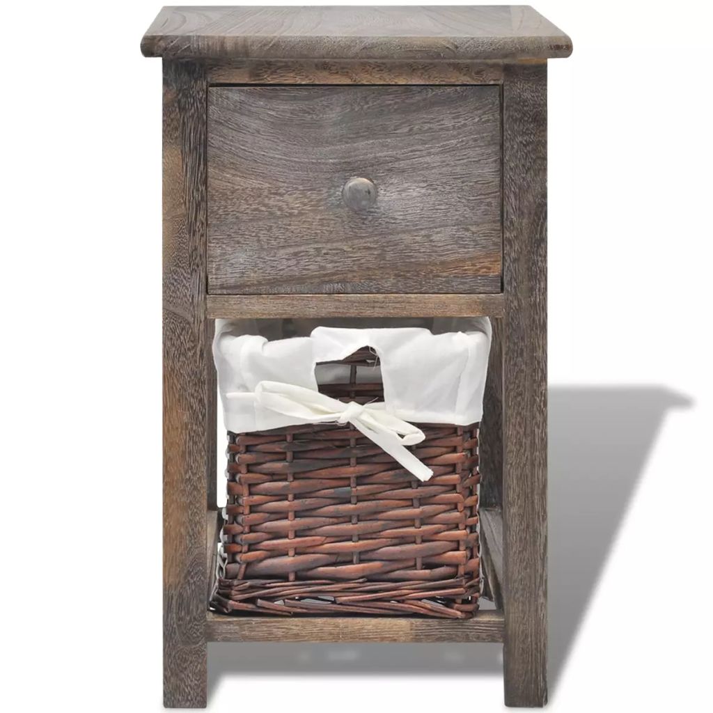 Bedside Cabinet Wood Brown- Bedside Tables - HomeShopIreland - Home Shop Ireland - Bedside Tables - Bedside Cabinet Wood Brown