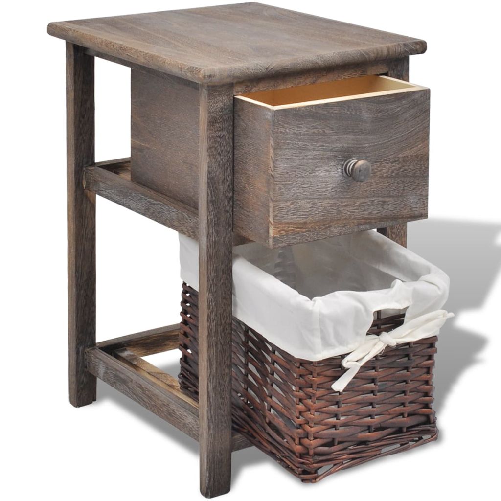 Bedside Cabinet Wood Brown- Bedside Tables - HomeShopIreland - Home Shop Ireland - Bedside Tables - Bedside Cabinet Wood Brown