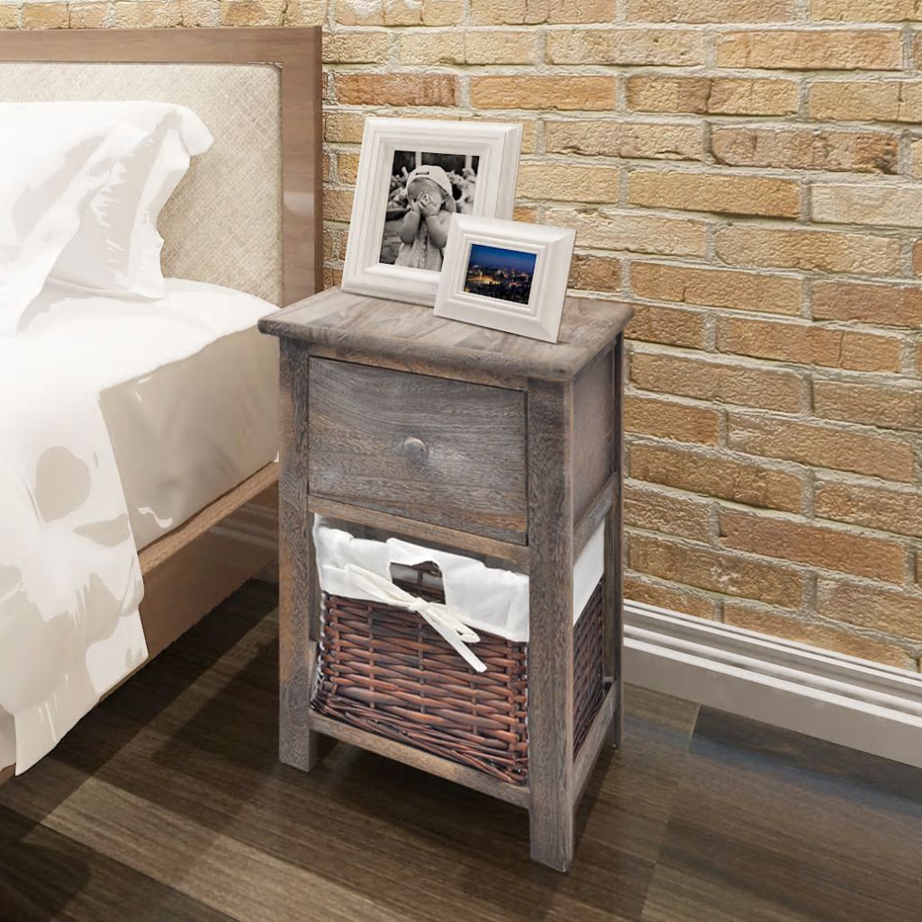 Bedside Cabinet Wood Brown- Bedside Tables - HomeShopIreland - Home Shop Ireland - Bedside Tables - Bedside Cabinet Wood Brown