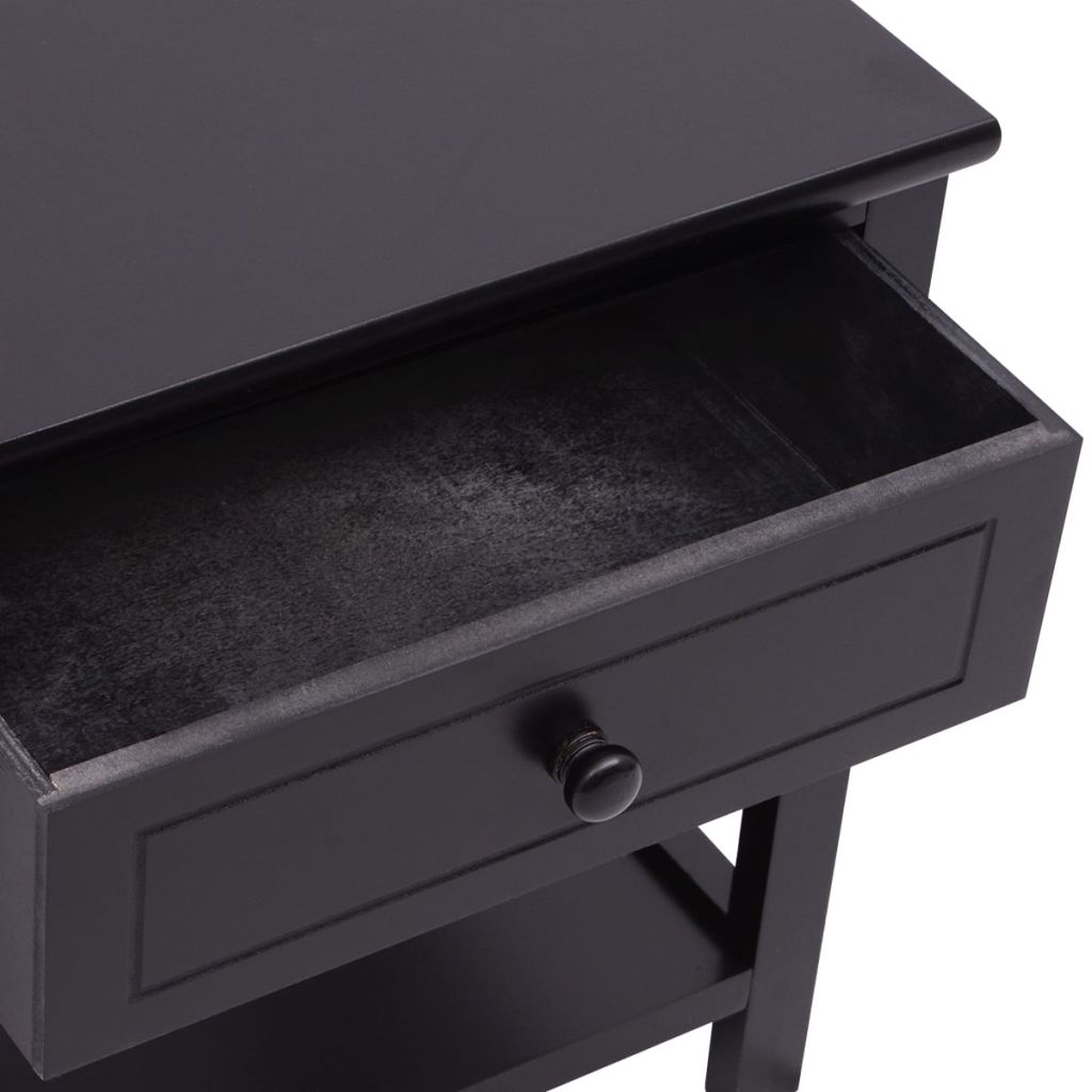 Bedside Cabinets 2 pcs Wood Black- Bedside Tables - HomeShopIreland - Home Shop Ireland - Bedside Tables - Bedside Cabinets 2 pcs Wood Black