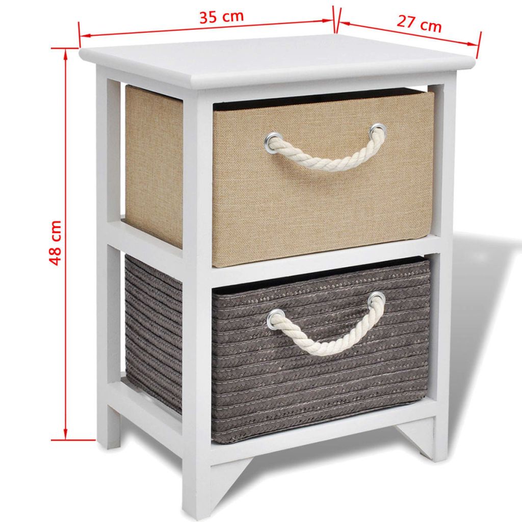 Bedside Cabinets 2 pcs Wood- Bedside Tables - HomeShopIreland - Home Shop Ireland - Bedside Tables - Bedside Cabinets 2 pcs Wood