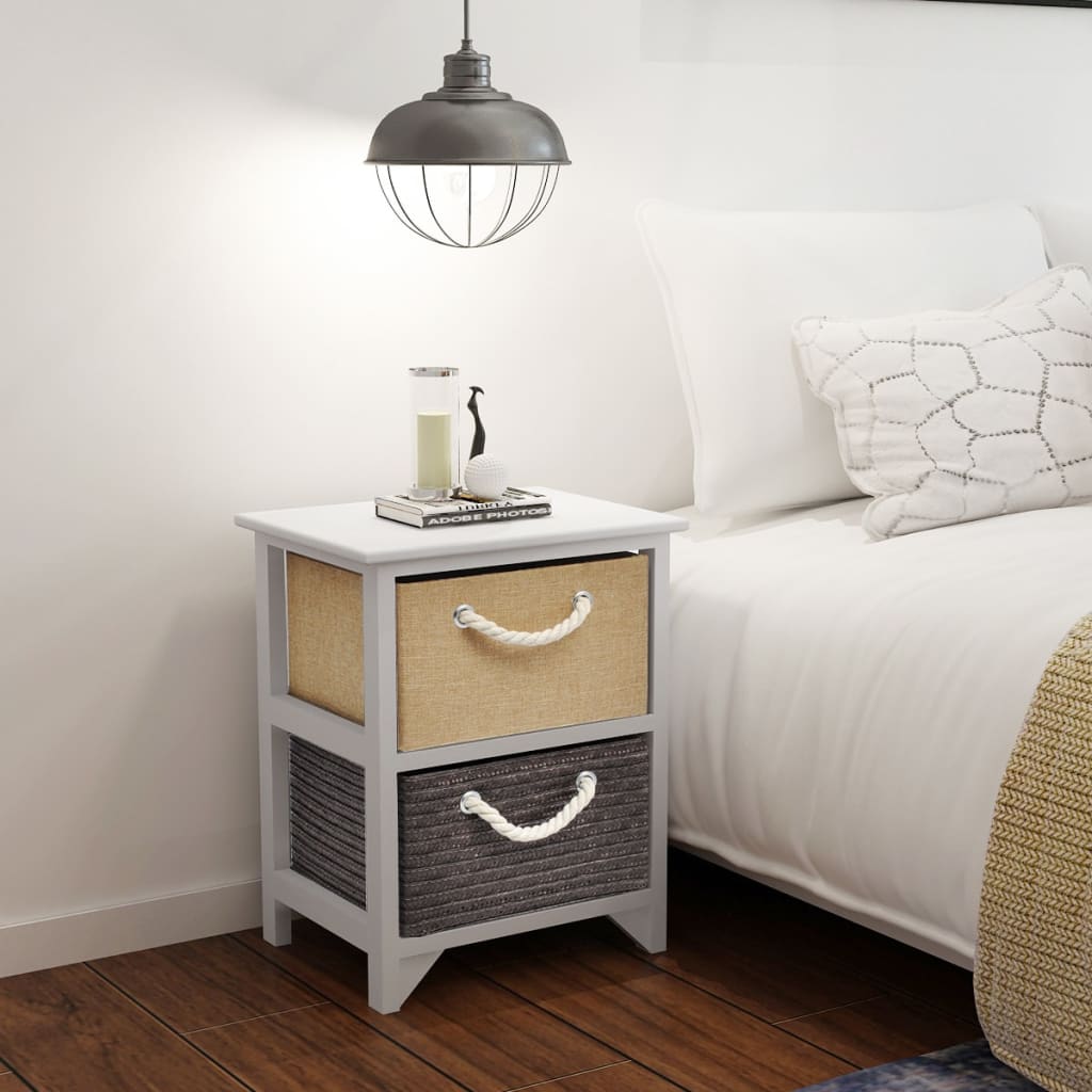 Bedside Cabinets 2 pcs Wood- Bedside Tables - HomeShopIreland - Home Shop Ireland - Bedside Tables - Bedside Cabinets 2 pcs Wood