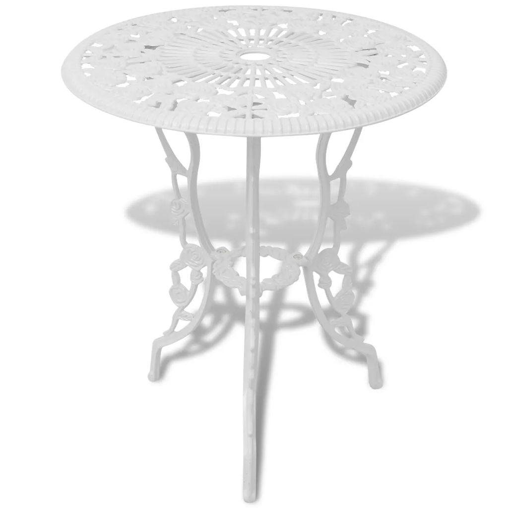 3 Piece Bistro Set Cast Aluminium White- Outdoor Furniture Sets - HomeShopIreland - Home Shop Ireland - Outdoor Furniture Sets - 3 Piece Bistro Set Cast Aluminium White