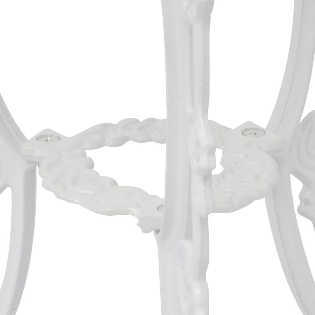3 Piece Bistro Set Cast Aluminium White- Outdoor Furniture Sets - HomeShopIreland - Home Shop Ireland - Outdoor Furniture Sets - 3 Piece Bistro Set Cast Aluminium White
