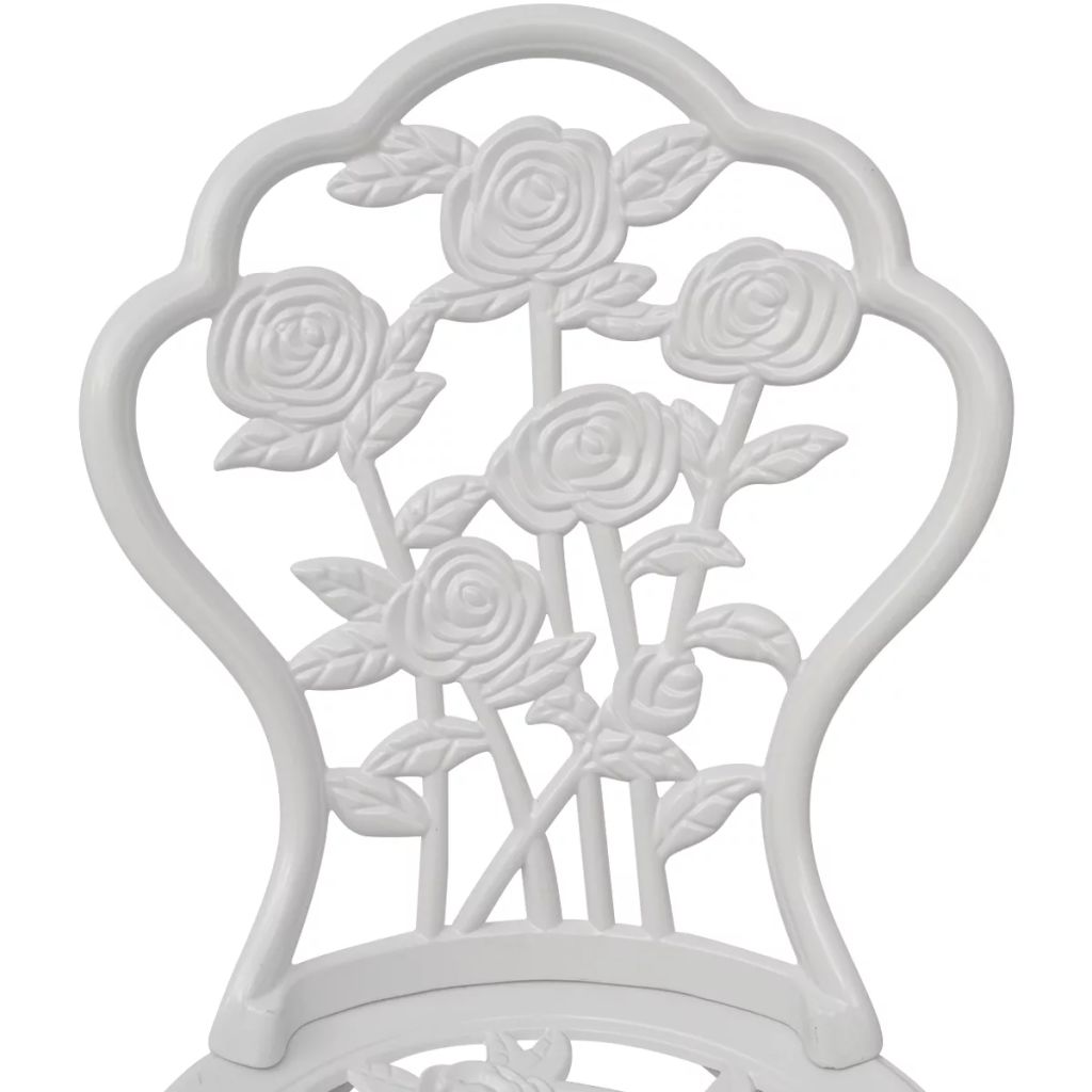 3 Piece Bistro Set Cast Aluminium White- Outdoor Furniture Sets - HomeShopIreland - Home Shop Ireland - Outdoor Furniture Sets - 3 Piece Bistro Set Cast Aluminium White