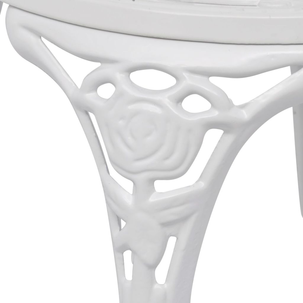 3 Piece Bistro Set Cast Aluminium White- Outdoor Furniture Sets - HomeShopIreland - Home Shop Ireland - Outdoor Furniture Sets - 3 Piece Bistro Set Cast Aluminium White