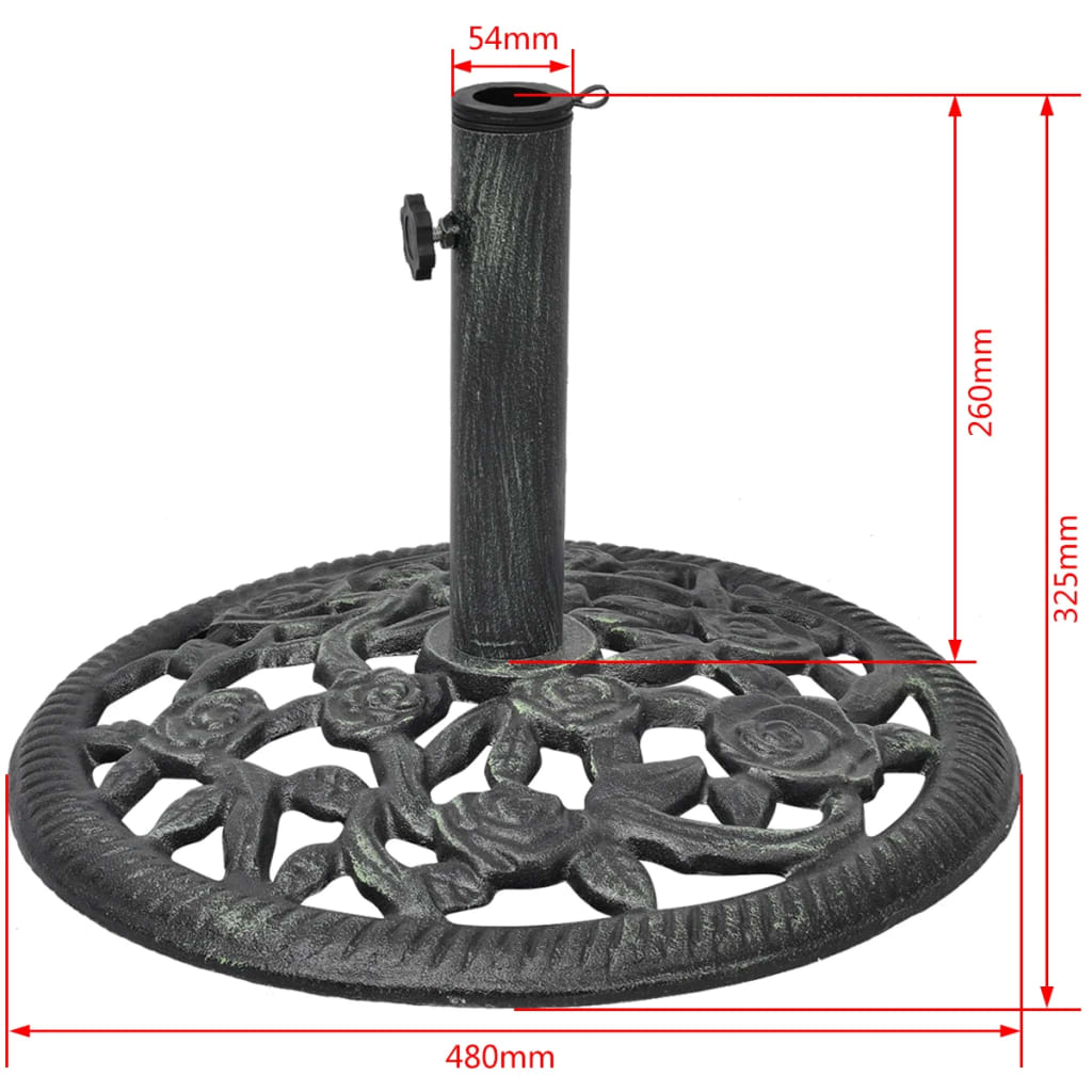Umbrella Base Cast Iron 12 kg 48 cm- Outdoor Umbrella Bases - HomeShopIreland - Home Shop Ireland - Outdoor Umbrella Bases - Umbrella Base Cast Iron 12 kg 48 cm
