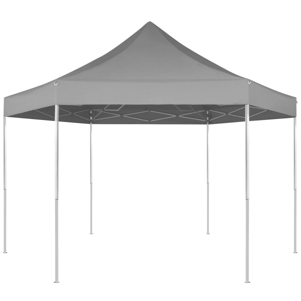 Hexagonal Pop-Up Foldable Marquee Grey 3.6x3.1 m- Canopies & Gazebos - HomeShopIreland - Home Shop Ireland - Canopies & Gazebos - Hexagonal Pop-Up Foldable Marquee Grey 3.6x3.1 m