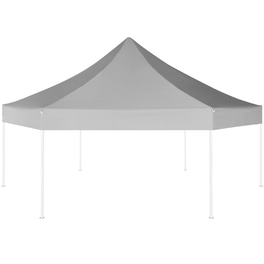 Hexagonal Pop-Up Foldable Marquee Grey 3.6x3.1 m- Canopies & Gazebos - HomeShopIreland - Home Shop Ireland - Canopies & Gazebos - Hexagonal Pop-Up Foldable Marquee Grey 3.6x3.1 m