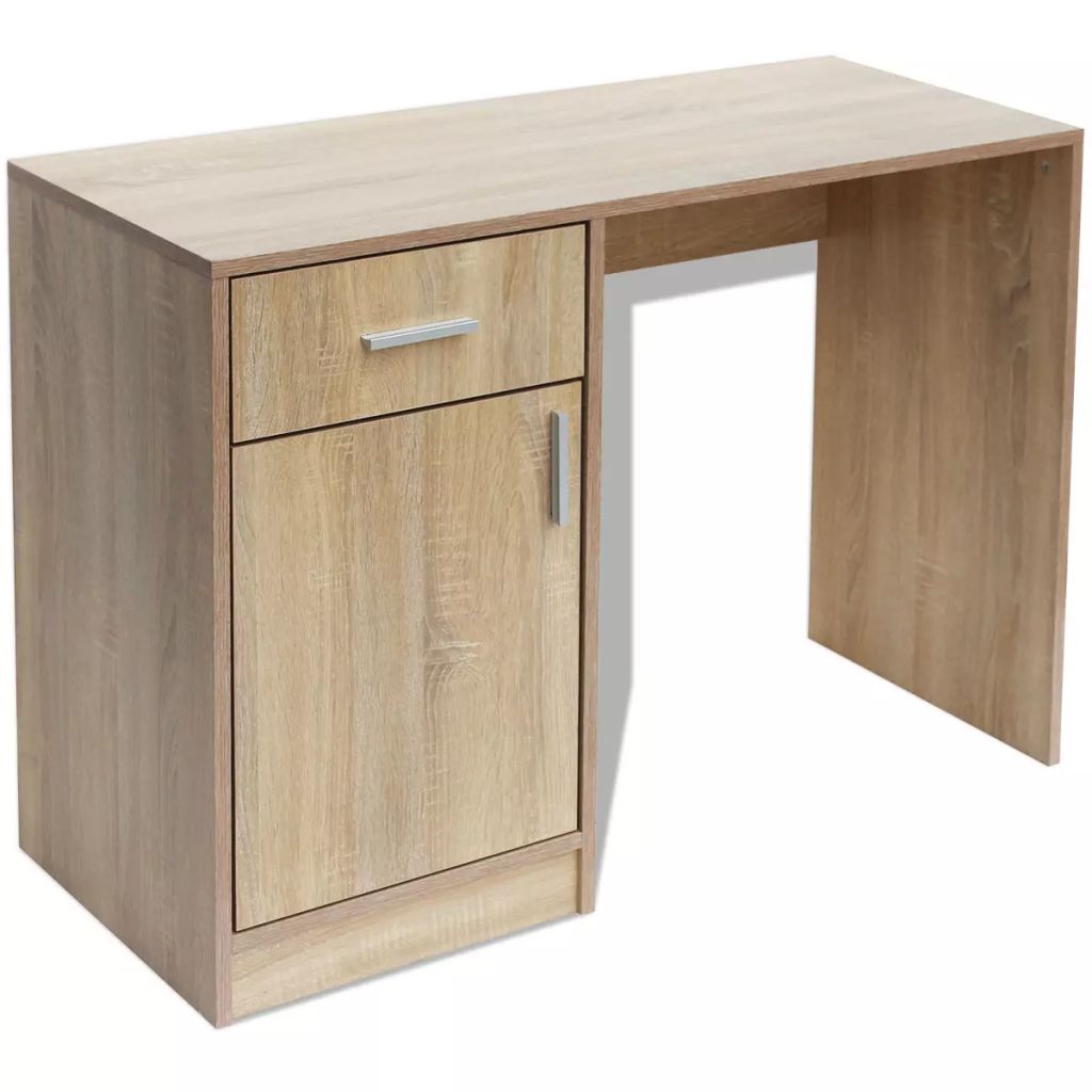 Desk with Drawer and Cabinet Oak 100x40x73 cm- Desks - HomeShopIreland - Home Shop Ireland - Desks - Desk with Drawer and Cabinet Oak 100x40x73 cm
