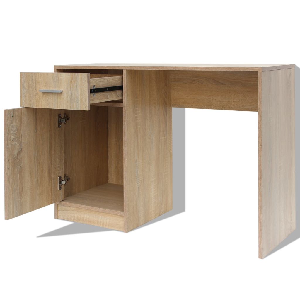 Desk with Drawer and Cabinet Oak 100x40x73 cm- Desks - HomeShopIreland - Home Shop Ireland - Desks - Desk with Drawer and Cabinet Oak 100x40x73 cm